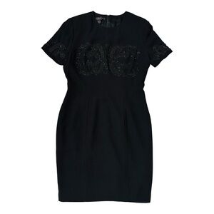 Vintage MARIANNA Embellished
Beaded Black Formal Sheath Dress Size 10